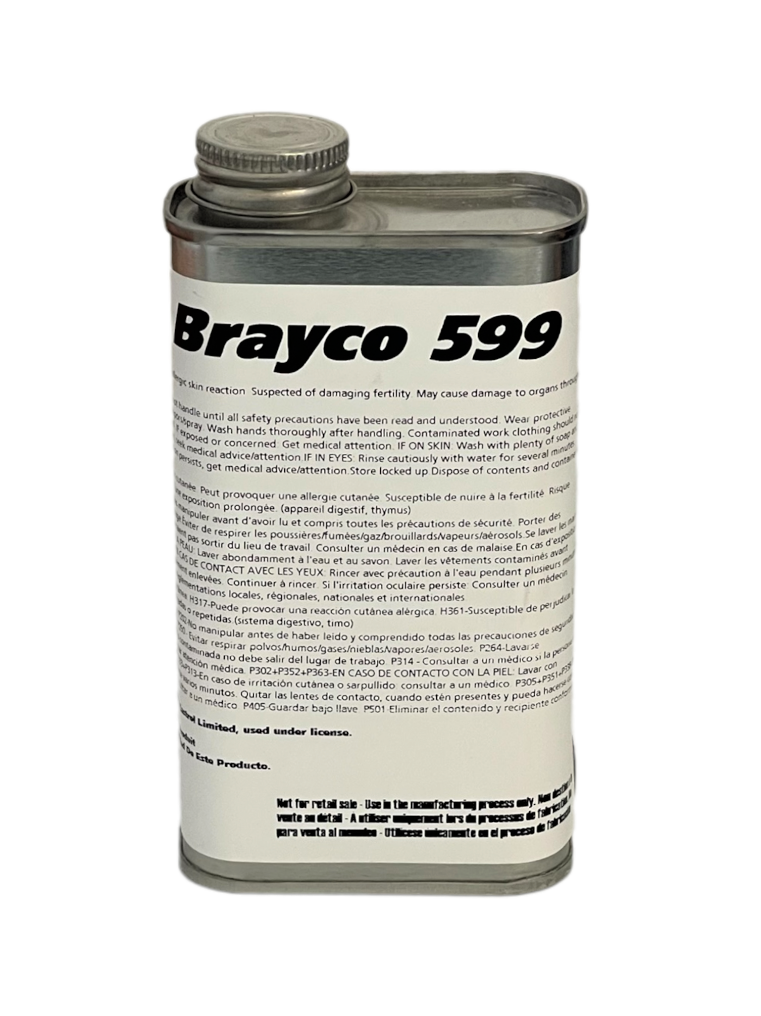 BRAYCO 599 ADHESIVE SOLUTION IN A TIN